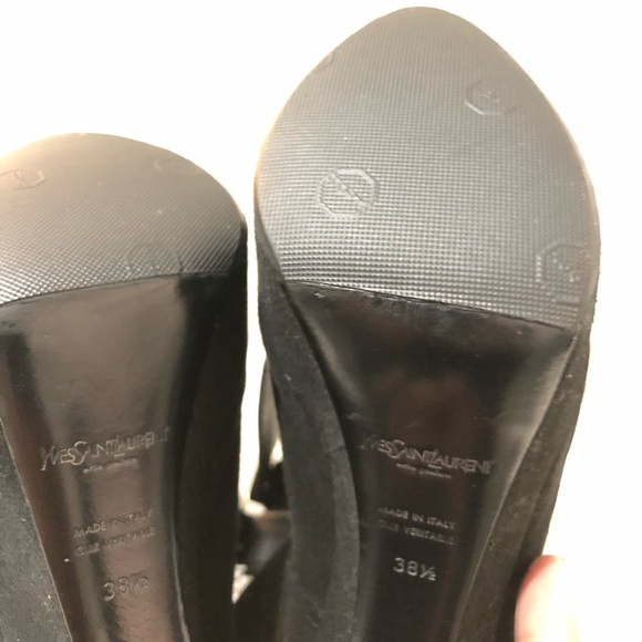Ysl yves Saint laurent heel ankle suede leather - Picture 5 of 8